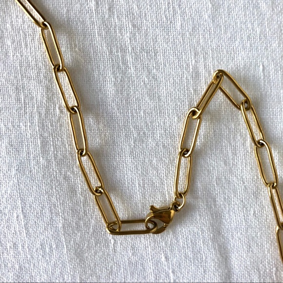 Paperclip Chain 14k Gold Necklace - Picture 6 of 7